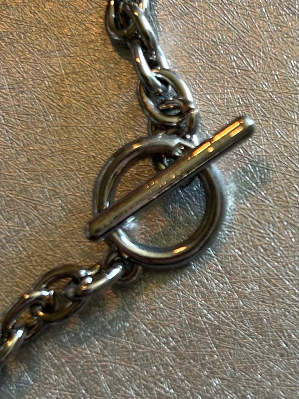 Silver Designer Inspired Toggle Bracelet - Picture 3 of 7
